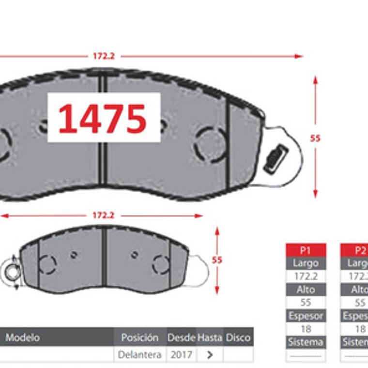 Discos De Freno + Pastillas Del Cerámica Changan Cx70 2017 + 2
