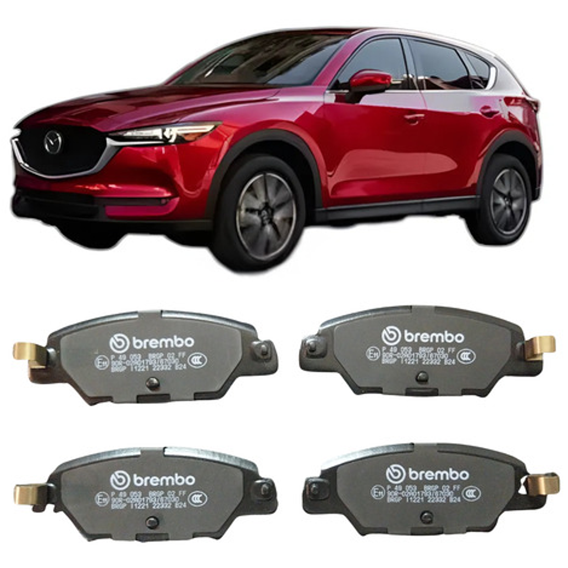Pastillas De Freno Traseras Brembo Mazda Cx5 2016 + 1