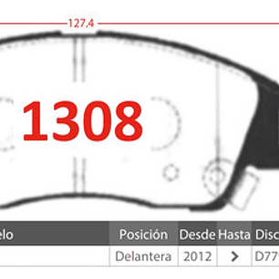 Pastillas Freno Delanteras Gtx Para Hyundai Eon 2012+