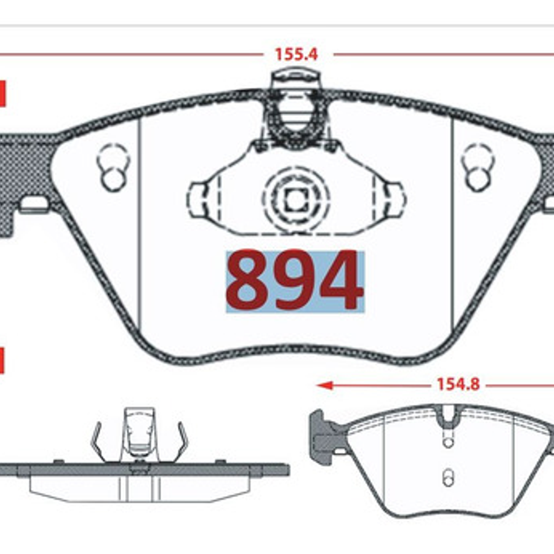  Pastillas De Frenos Delanteras Bmw X1 2009-2015 2