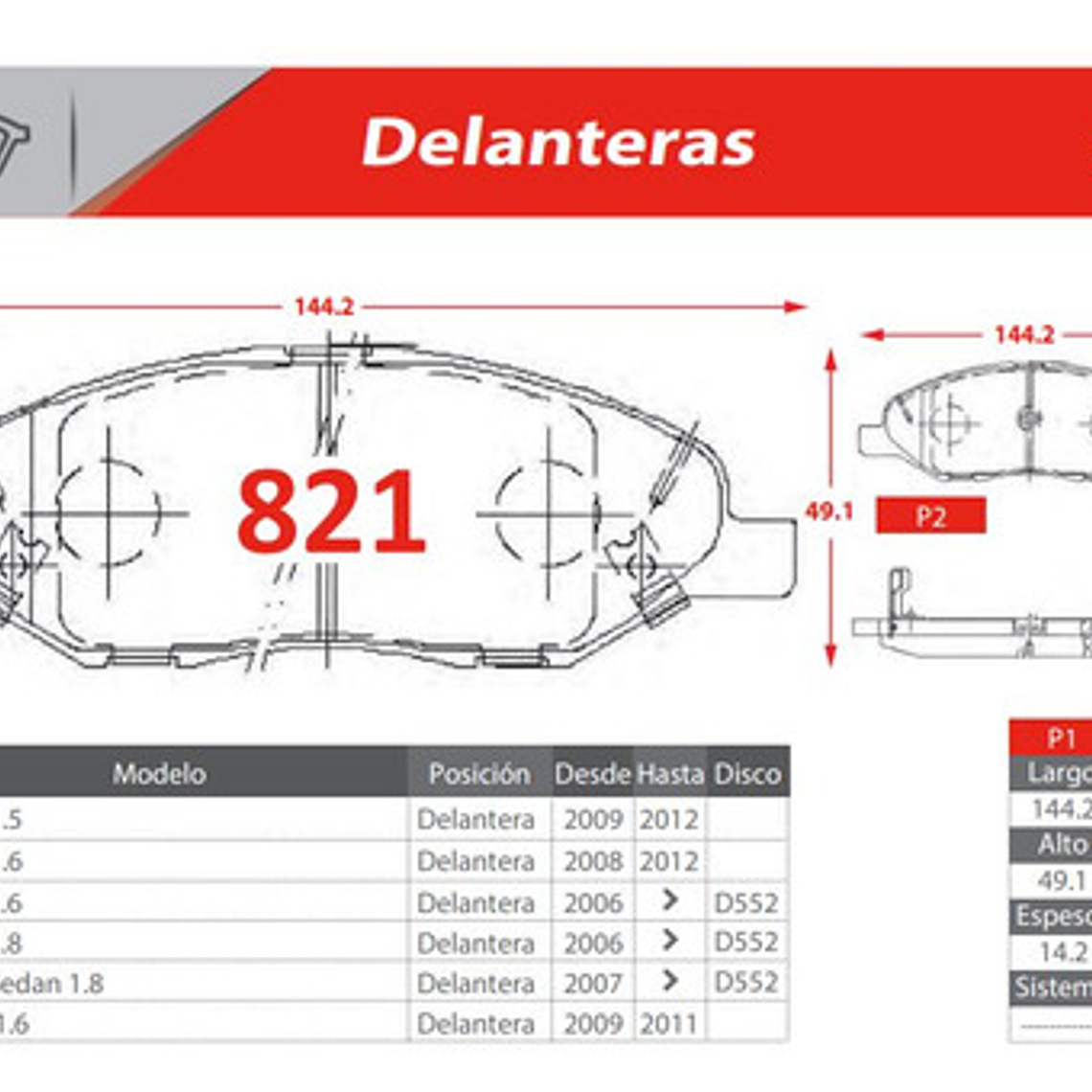 Discos De Freno Delant (par) + Pastillas Nissan Tiida 2008+ 5
