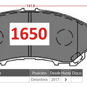 Pastilla De Freno Delantera Toyota Rush 1.5 2017 En Adelante