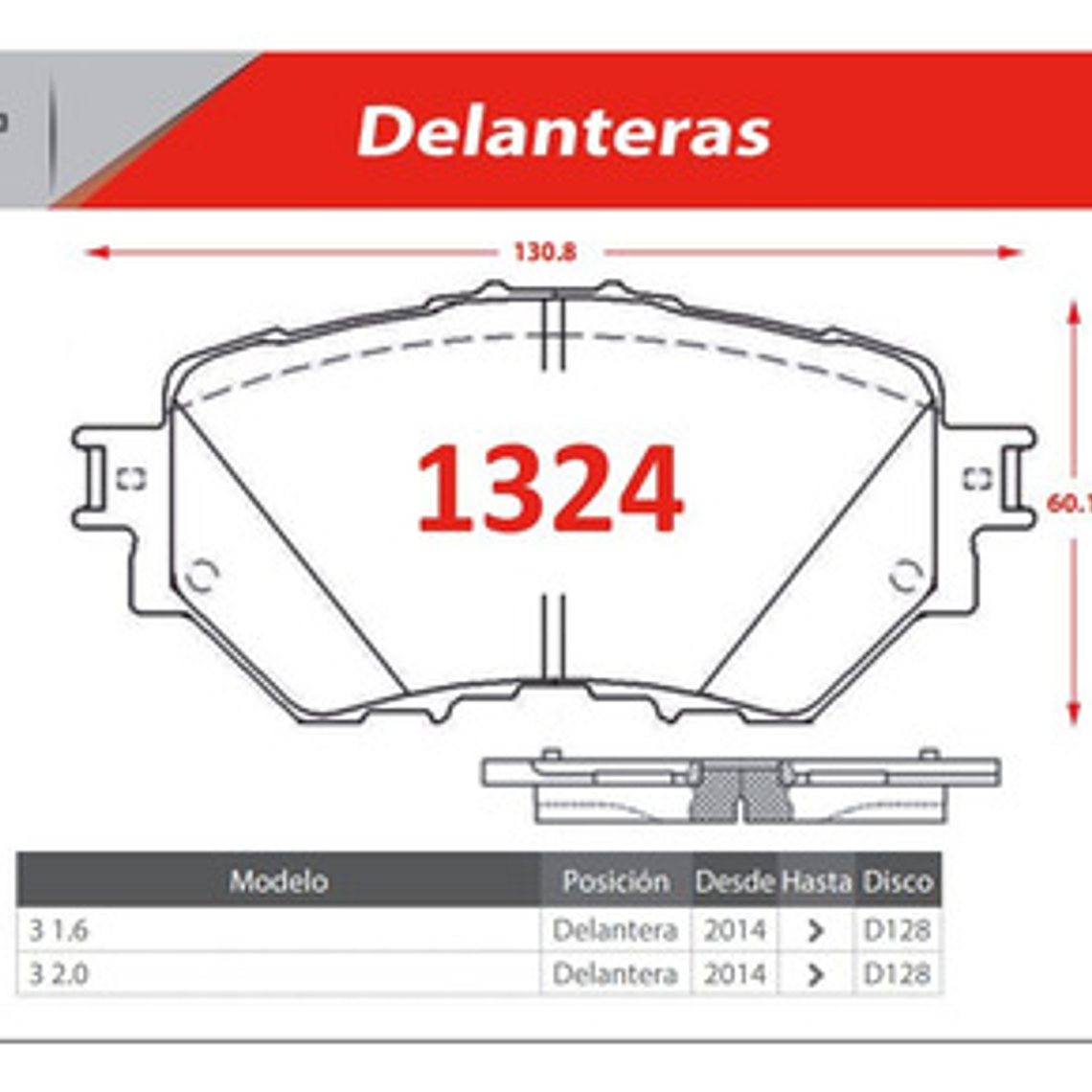 Pastillas Freno Delant+tras Mazda 3 Ceramicas 2014 - 2019 3