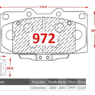 Pastillas De Frenos Delanteras Subaru Impreza Wrx 200-2007