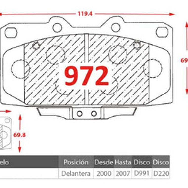 Pastillas De Frenos Delanteras Subaru Impreza Wrx 200-2007 2