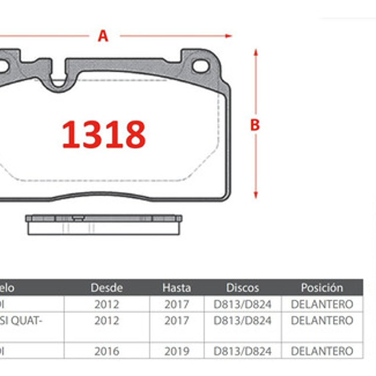 Pastillas Freno Delanteras Cerámica - Audi Q5 2008 - 2016 2