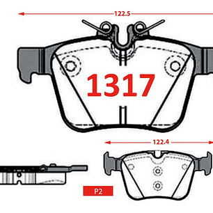 Pastillas Freno Traseras Gtx Mercedes Benz C200 W205