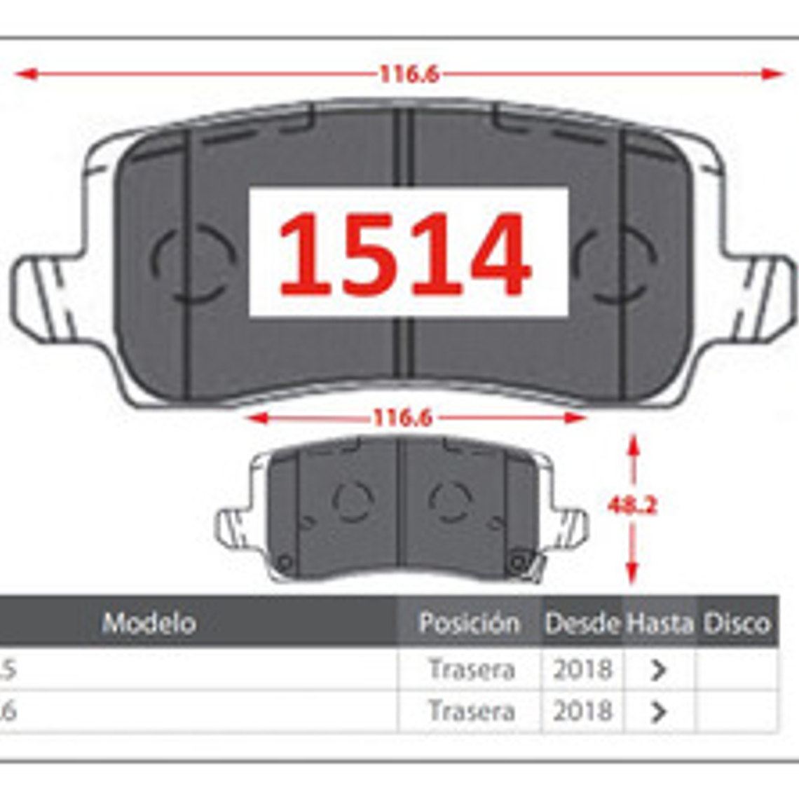 Pastillas Freno Traseras Nibk Cerámica Changan Cx70 2017+ 2