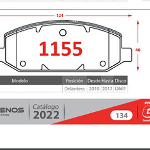 Pastillas Freno Delanteras Nibk - Chevrolet Sail 1.4 2012+