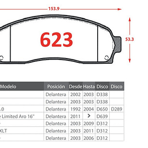 Pastillas De Frenos Delanteras Ford Ranger 2.3 2003-2011