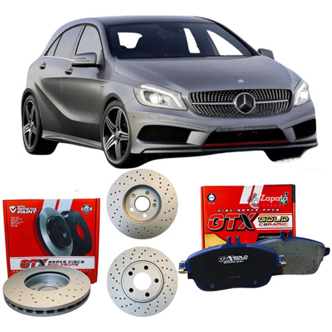 Discos Y Pastillas Freno Cerámica Del - Mercedes Benz A200 1