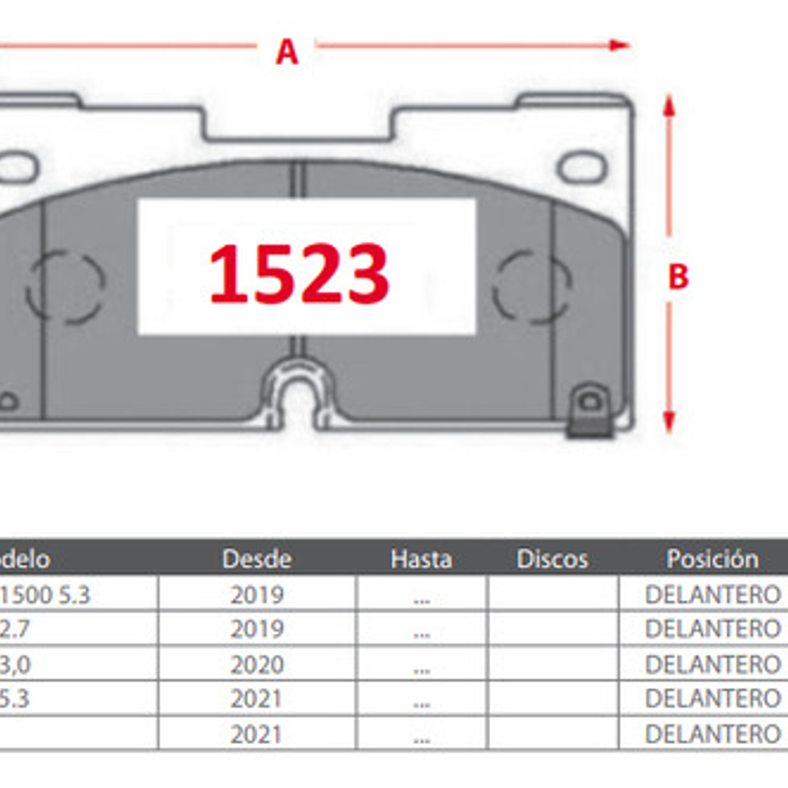 Pastillas Freno Delanteras Chevrolet Silverado +2019 Gtx 2
