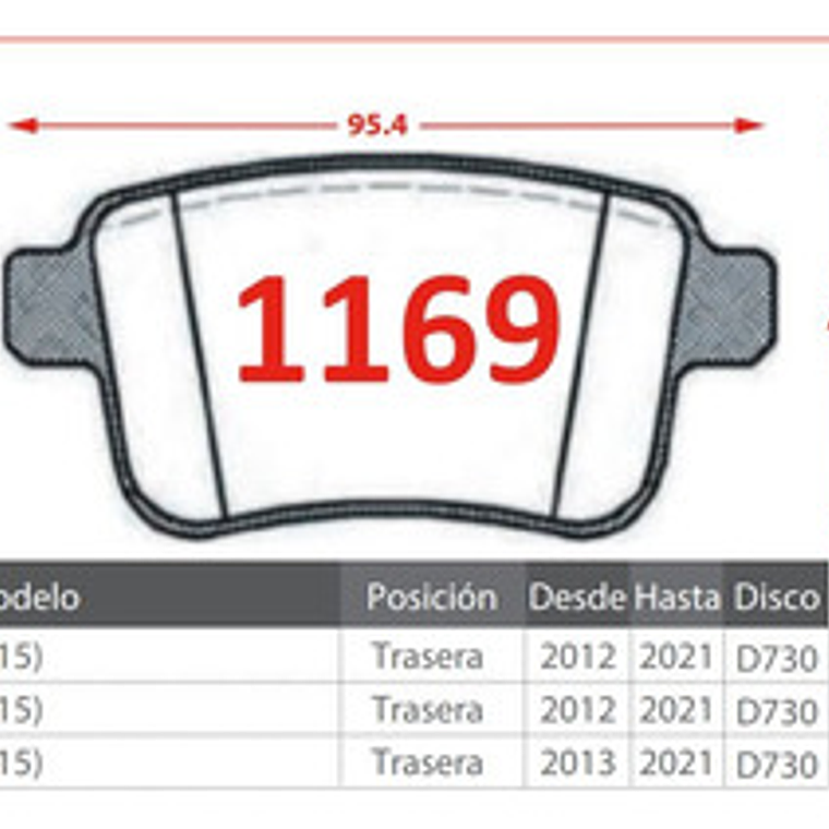Pastillas De Freno Traseras Gtx - Mercedes-benz Citán 2012+ 2