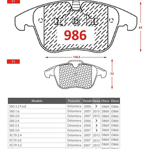 Pastillas Freno Delanteras + Tras Cerámica Mg Hs Año 2020 +