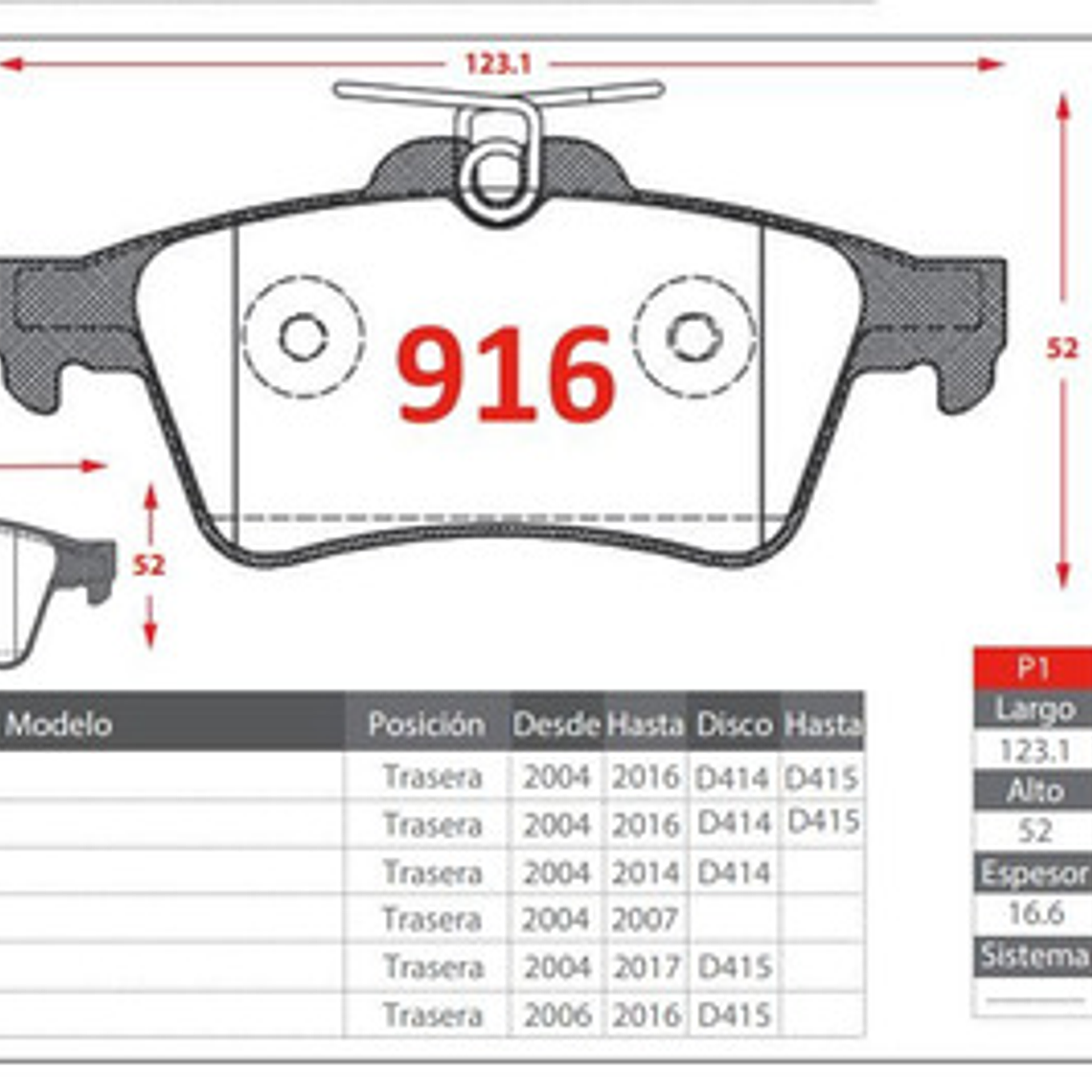 Par Discos De Freno Traseros + Pastillas Mazda 3 2004-2013 5