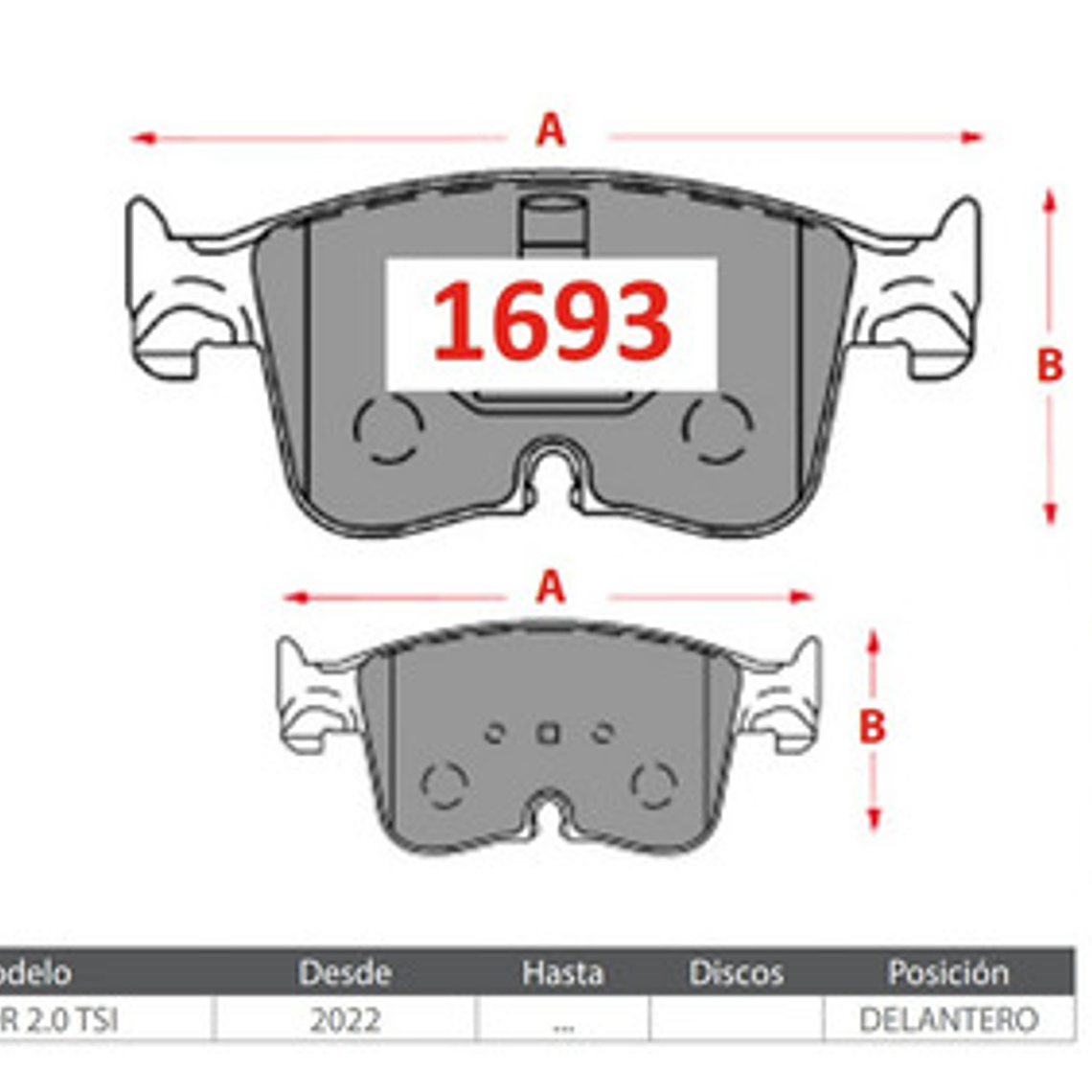Pastillas Frenos Delanteras Cupra Formentor 2.0 2022 + 2