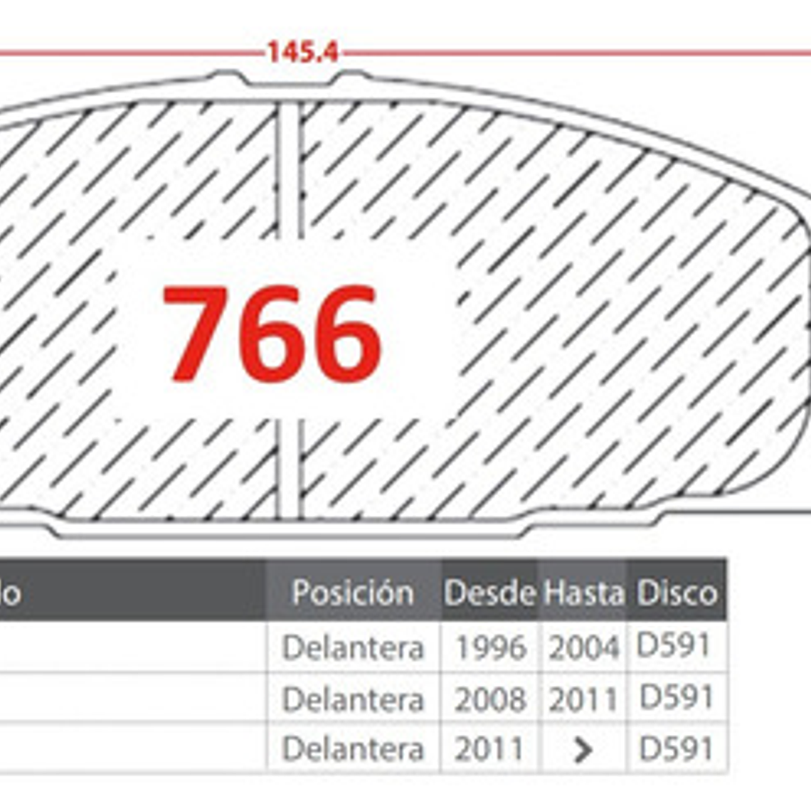 Pastillas De Frenos Delanteras Toyota Hiace 2008-2020 2
