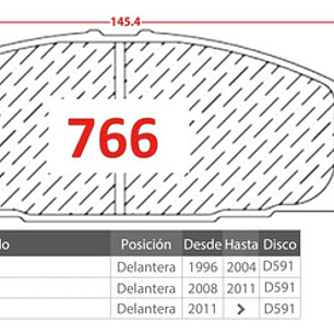Pastillas De Frenos Delanteras Toyota Hiace 2008-2020