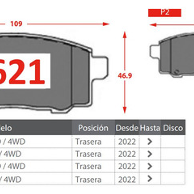 Pastillas De Freno Tras + Del Great Wall Poer 2.0 2020-2024 4