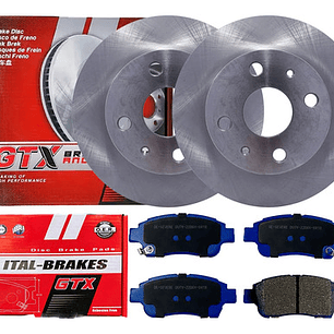 Discos Freno Con Pastillas Gtx Para Toyota Yaris 1999 2005