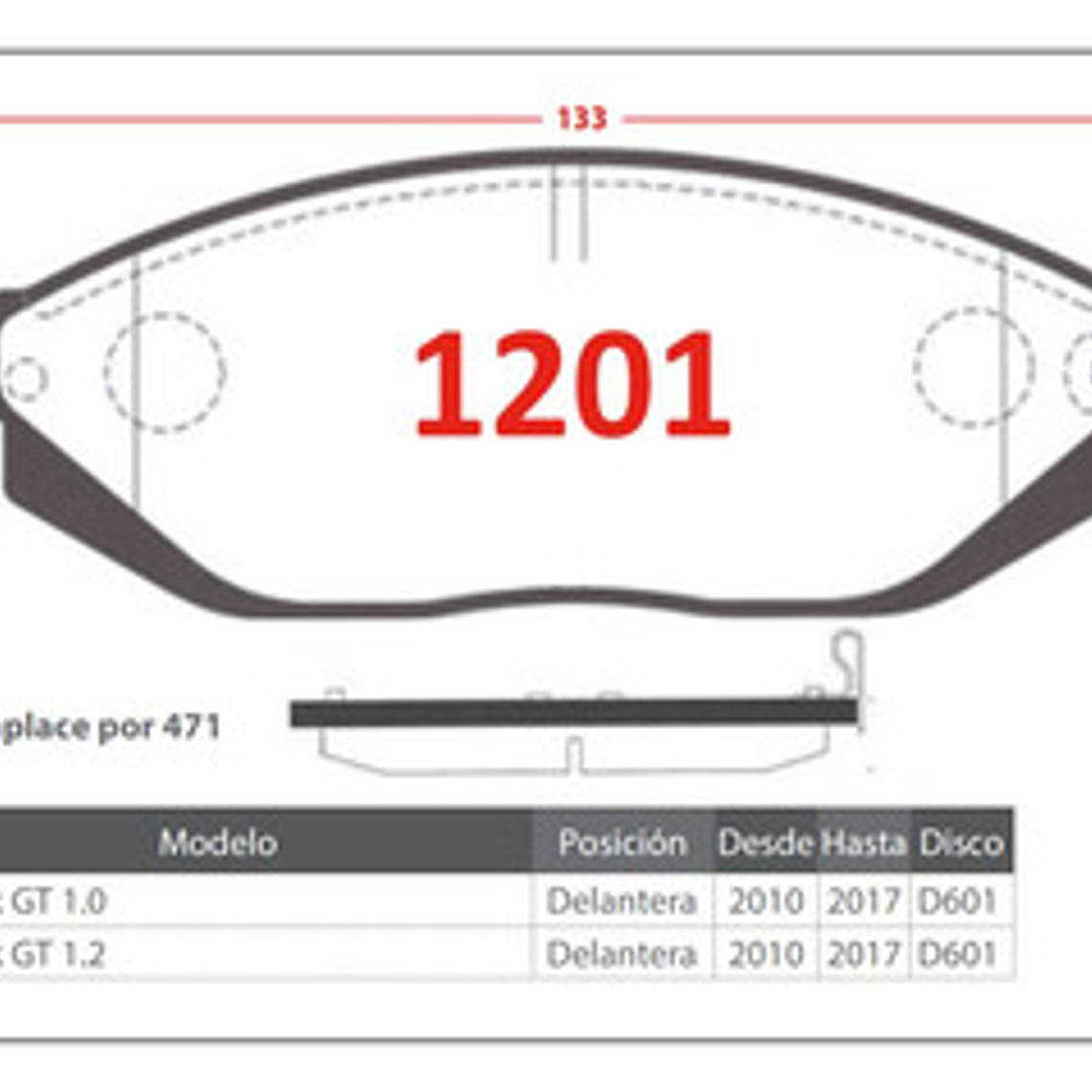 Pastillas Freno Delanteras Nibk - Chevrolet Spark Gt 2011-18 2