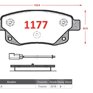 Pastillas Freno Traseras Gtx - Foton Ft-crew 2018 +