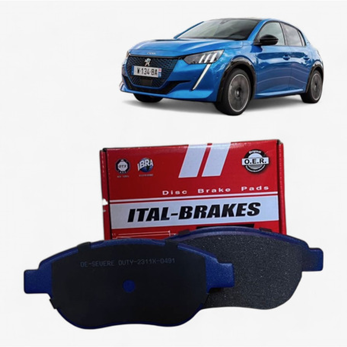 Discos + Pastillas Freno Delanteros Gtx - Peugeot 208 2019 + 4