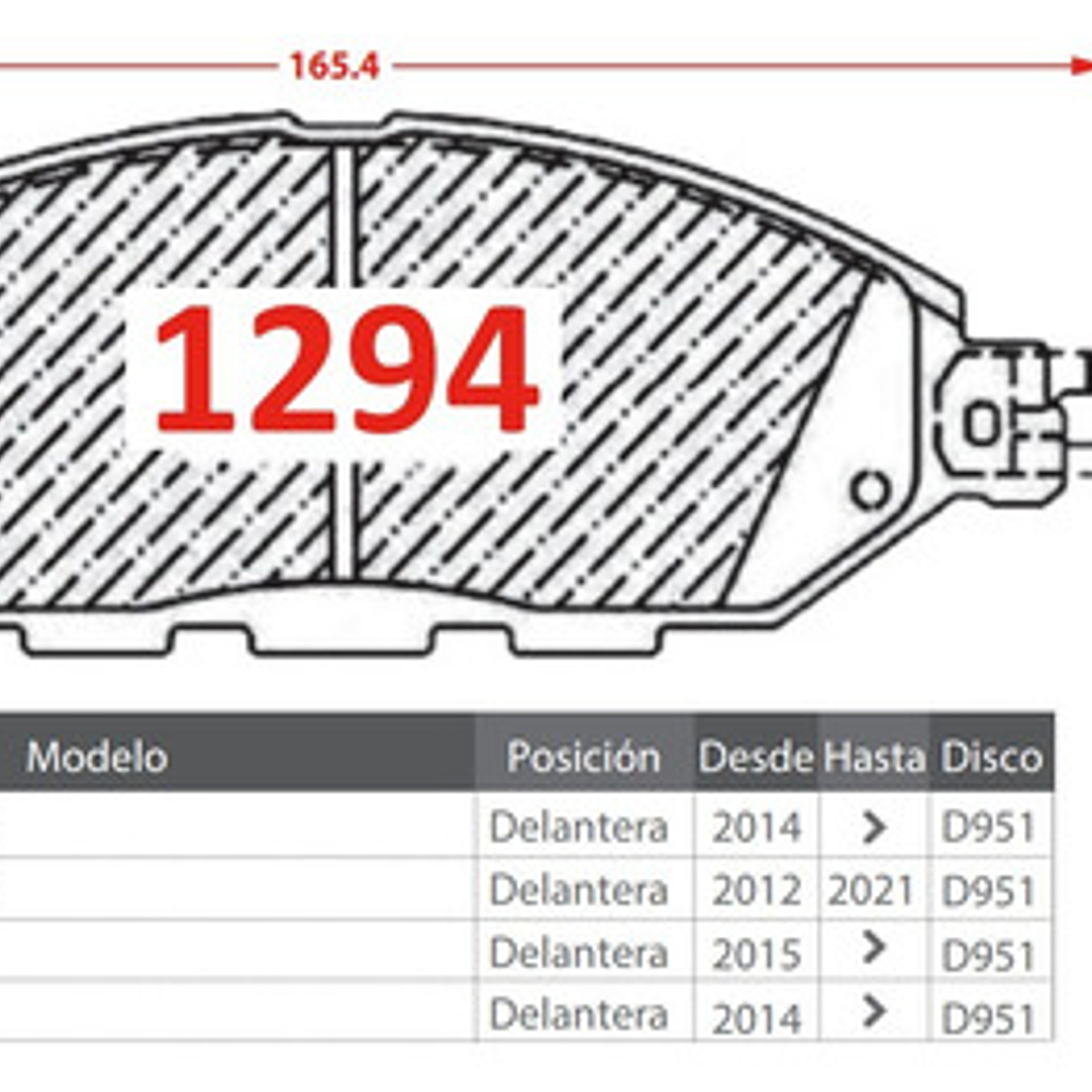 Pastillas Frenos Delanteras Cerámica Nissan Murano 2003-2018 3