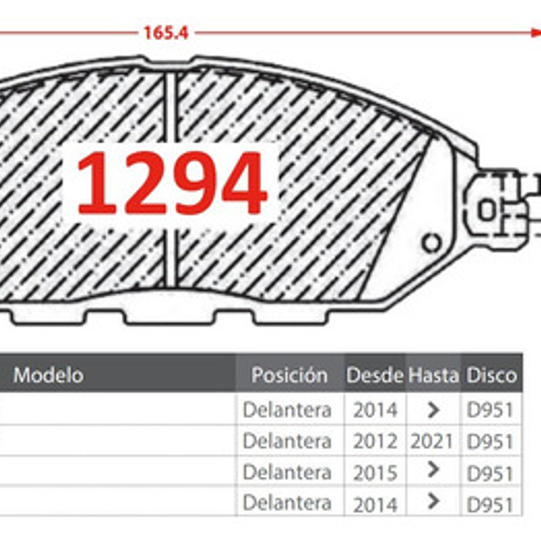 Pastillas Frenos Delanteras Cerámica Nissan Murano 2003-2018 3