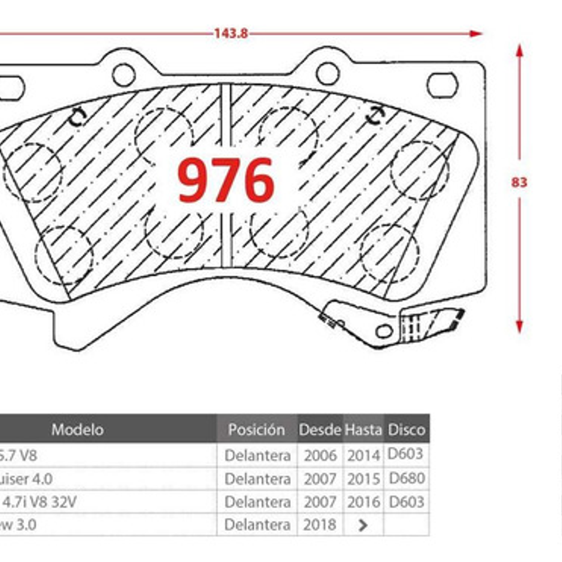 Pastillas Freno Delanteras Toyota Tundra 5.7 V8 2006-2014 2