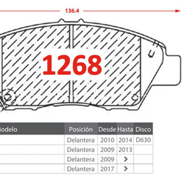 Pastillas De Frenos Delanteras Honda Wrv 1.5 2017-2022 2