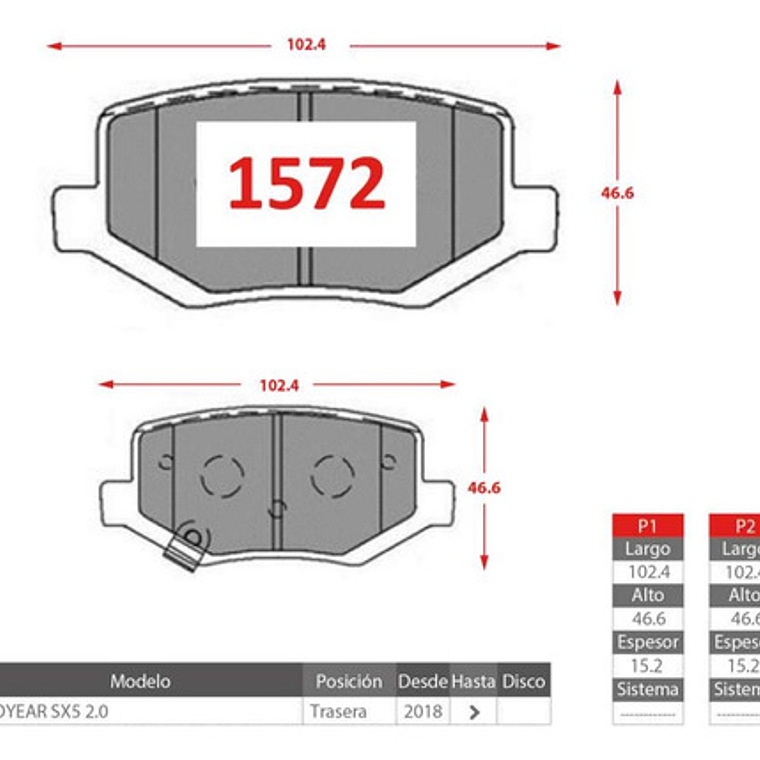 Pastillas Freno Traseras Para Dfm Joyear Sx5 2018+ 2