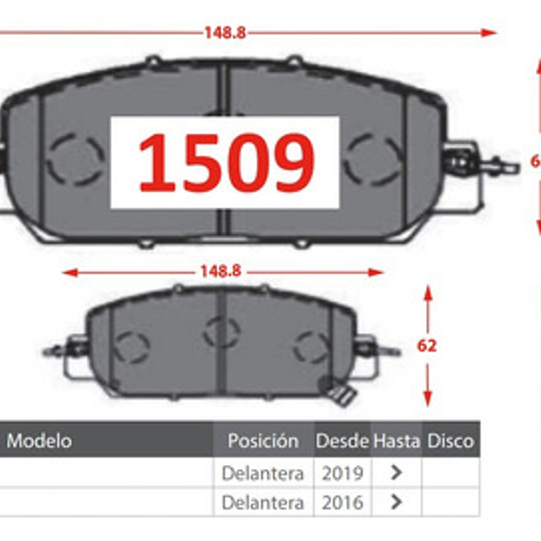 Pastillas De Frenos Delanteras Honda Crv 1.5 2019-2021 2