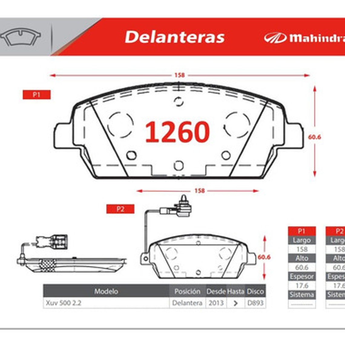 Discos Y Pastillas Freno Ceramic Delantera Mahindra Xuv 500 2