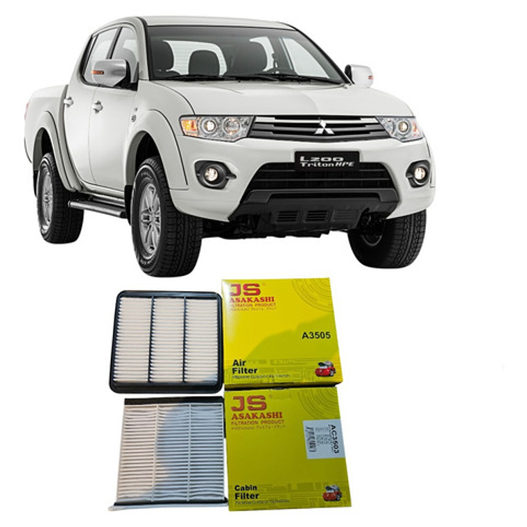 Filtro Aire + Filtro Polen Japonés Mitsubishi L200 2007-2015 1