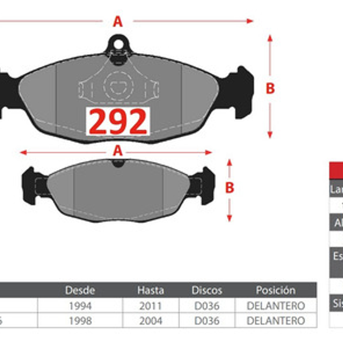Pastillas De Frenos Delanteras Chevrolet Corsa 1994-2011 3