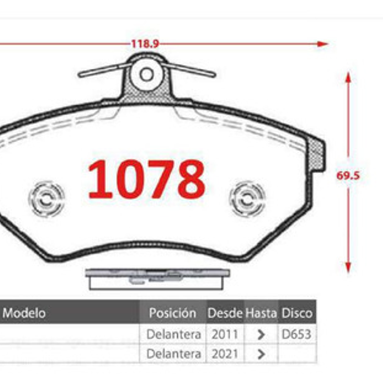 Pastillas Freno Delanteras Nibk - Chevrolet N300 2011 + 2