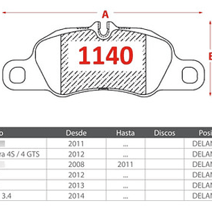 Pastillas Freno Delanteras Brembo Porsche Boxster 2012 +
