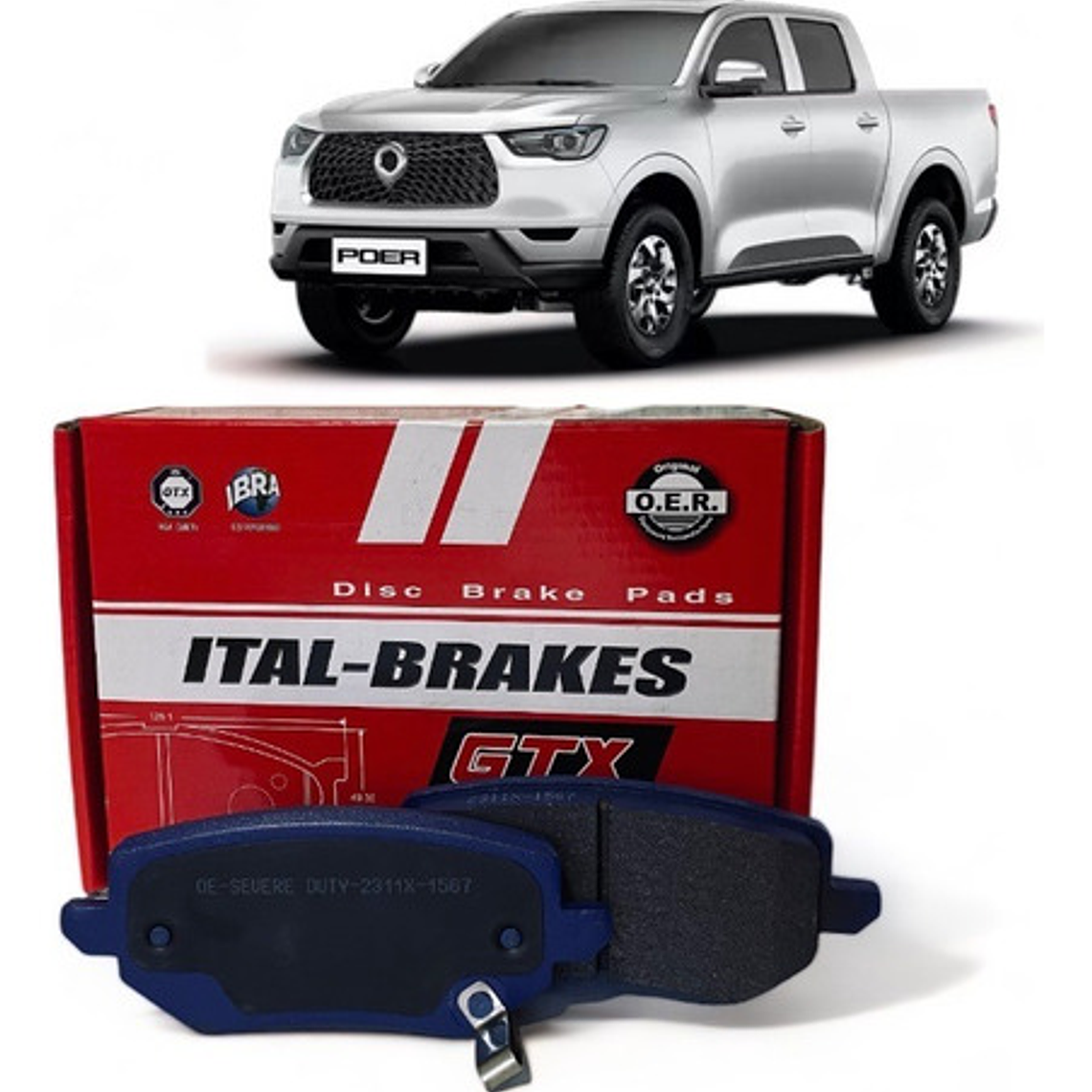 Pastillas Freno Tras Gtx Para Great Wall Poer 2.0 2022 + 2