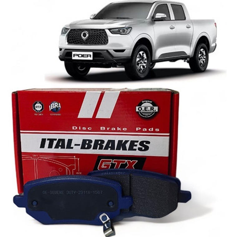 Pastillas Freno Tras Gtx Para Great Wall Poer 2.0 2022 + 2