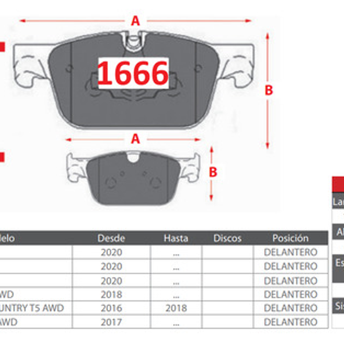 Pastillas Freno Delanteras Brembo Volvo S60 Desde Año 2020 2