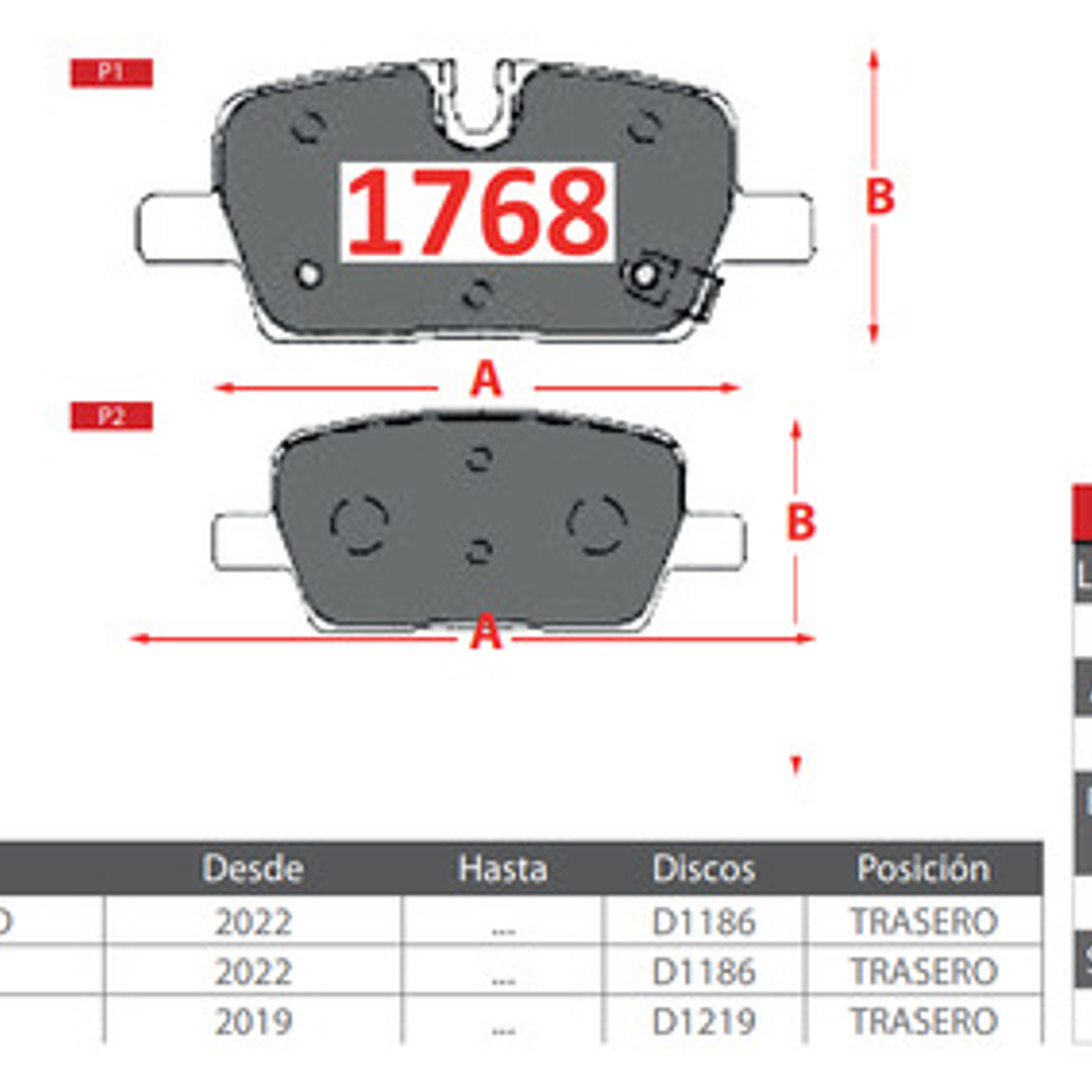Pastillas Freno Trasera Ceramic Chevrolet Traverse Iii 2022+ 5