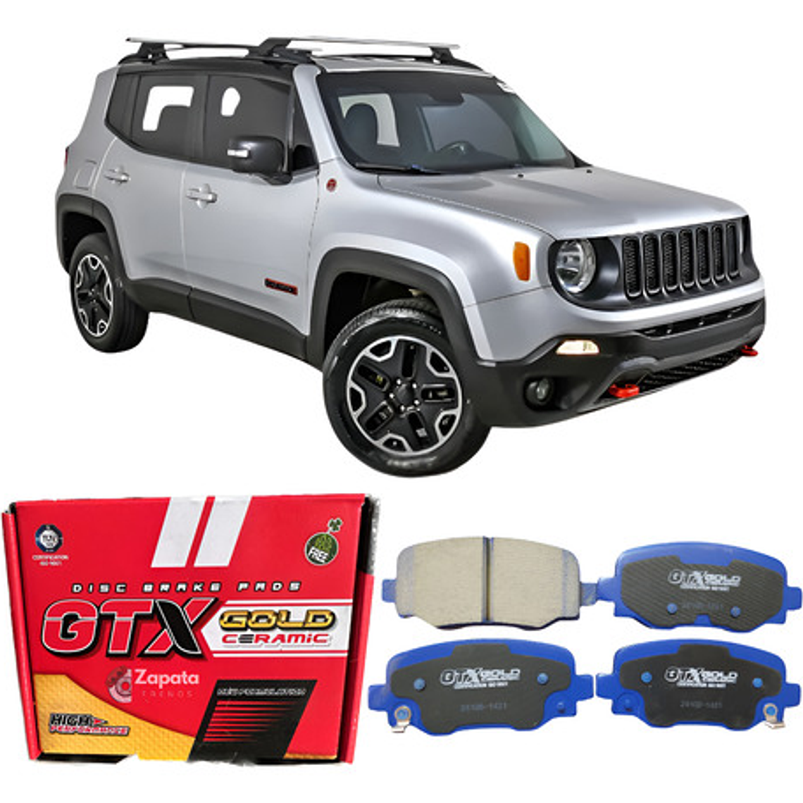 Pastillas De Frenos Traseras Cerámica Jeep Renegade 2016 + 1