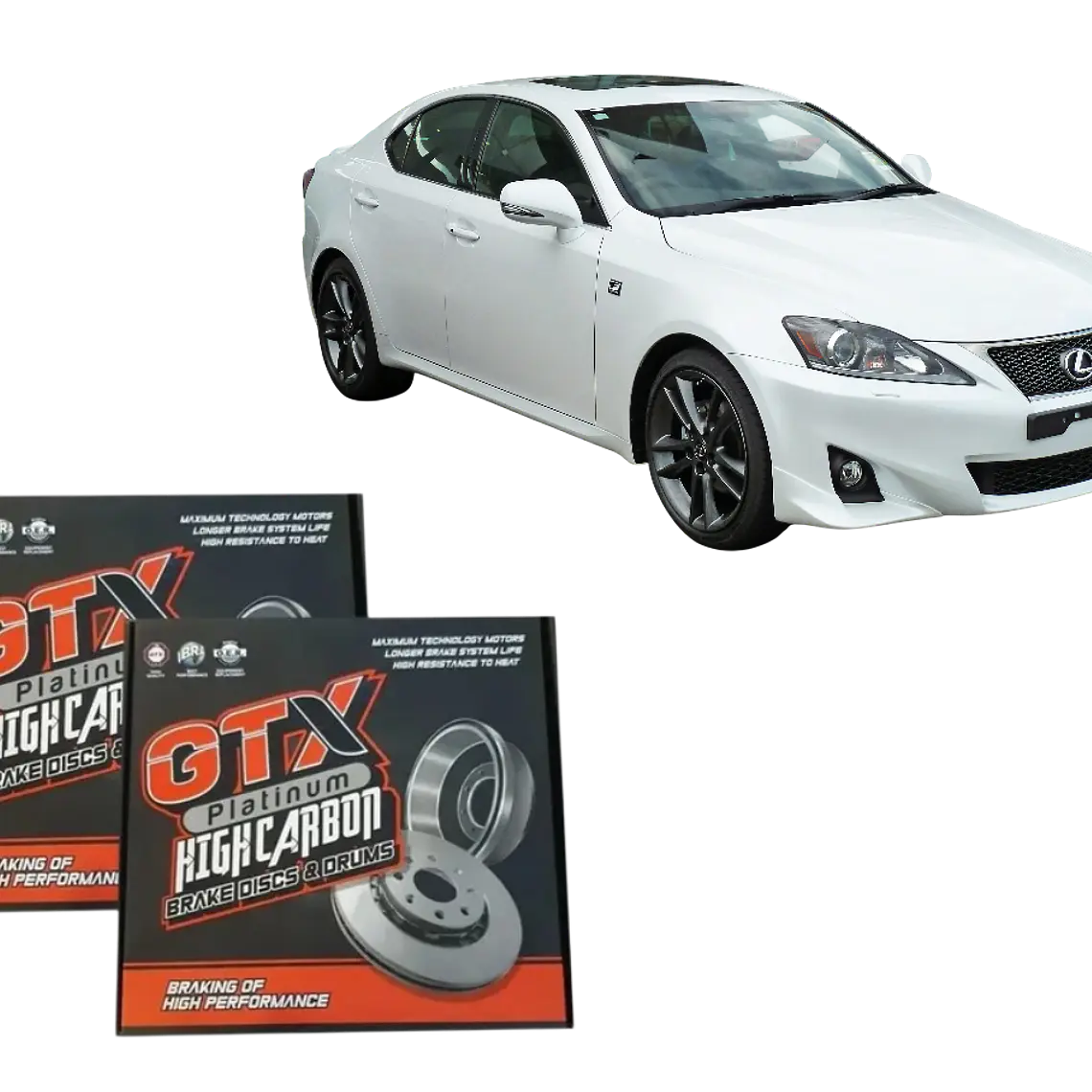 Discos De Freno Traseros (par) Gtx hc Lexus Is250 2009-2015 1