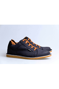 SNEAKERS NEGRO NARANJA