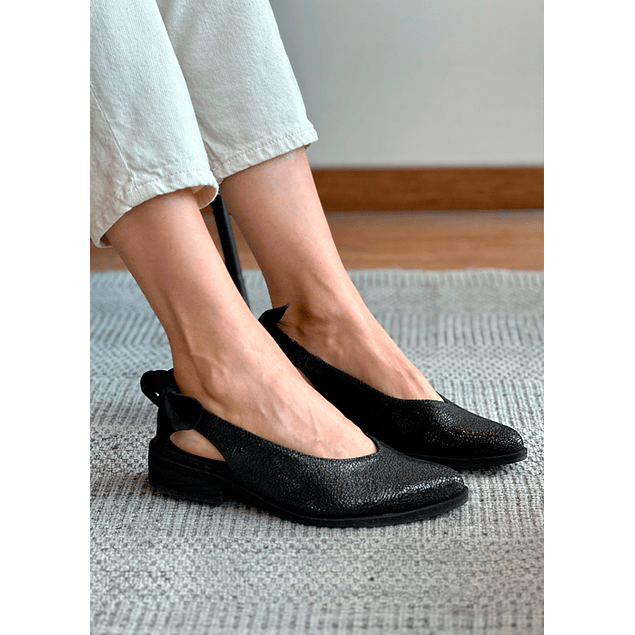 Zapato Colomba Negro Textura