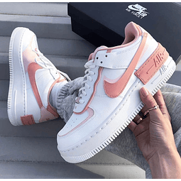 NIKE AIR FORCE 1 SHADOW WHITE CORAL PINK