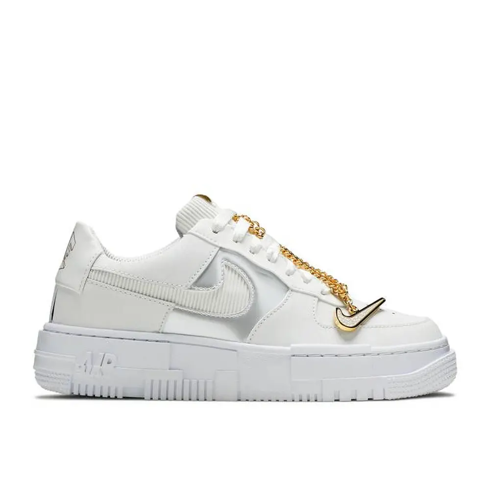 NIKE AIR FORCE 1 PIXEL GREY GOLD
