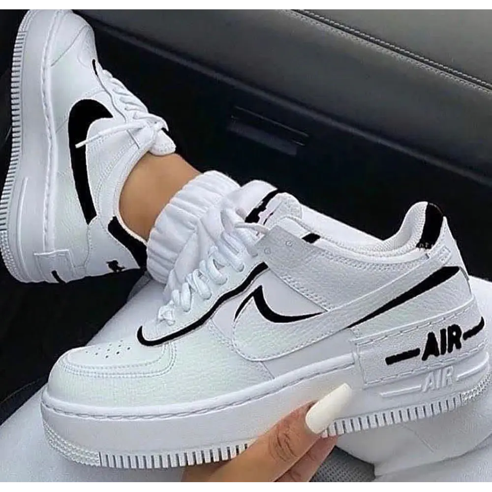 NIKE AIR FORCE 1 SHADOW BLACK/WHITE