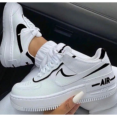 NIKE AIR FORCE 1 SHADOW BLACK/WHITE